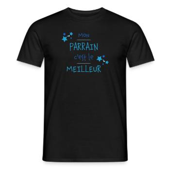 Mon parrain c'est le meilleur - T-shirt homme - noir - Devant - AI Model Male 178 light (178cm)