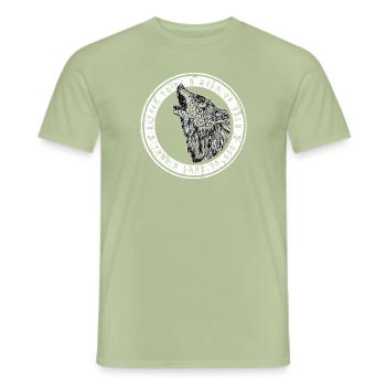 Wikinger Wolf Odins Valhalle - Männer T-Shirt - Sage - Vorne - AI Model Male 178 light (178cm)