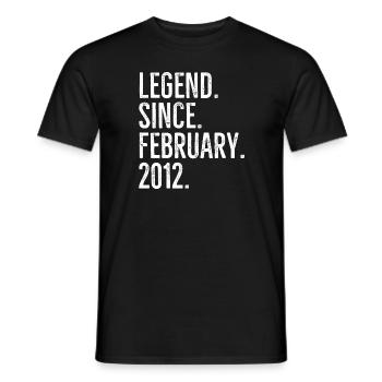 Legend Since February 2012 - Men's T-Shirt - black - Front - AI Model Male 178 light (178cm)