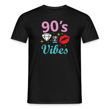 Proverbes des années 1990 Idée cadeau des années 90 - T-shirt homme - noir - Devant - AI Model Male 178 light (178cm)