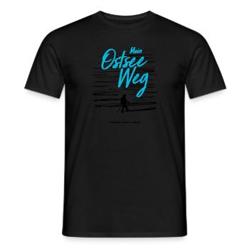 Moin Ostseeweg - Männer T-Shirt - Schwarz - Vorne - AI Model Male 178 light (178cm)