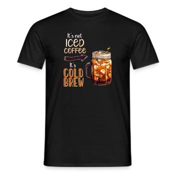Ce n’est pas du café glacé, c’est une infusion froide - T-shirt homme - noir - Devant - AI Model Male 178 light (178cm)
