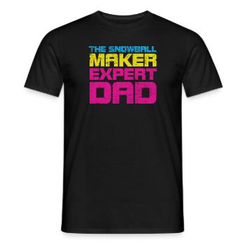 The Snowball Maker Expert Dad - Men's T-Shirt - black - Front - AI Model Male 178 light (178cm)