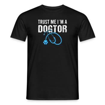 Dogtor Arzt Vintage Veterinary Haustier Sprüche - Männer T-Shirt - Schwarz - Vorne - AI Model Male 178 light (178cm)