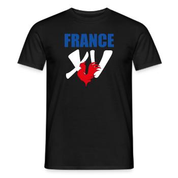 France Rugby fan Rugby Union player - Men's T-Shirt - black - Front - AI Model Male 178 light (178cm)