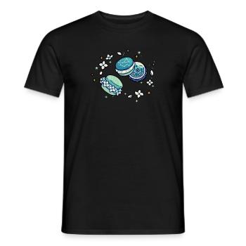 Macarons frais - T-shirt homme - noir - Devant - AI Model Male 178 light (178cm)