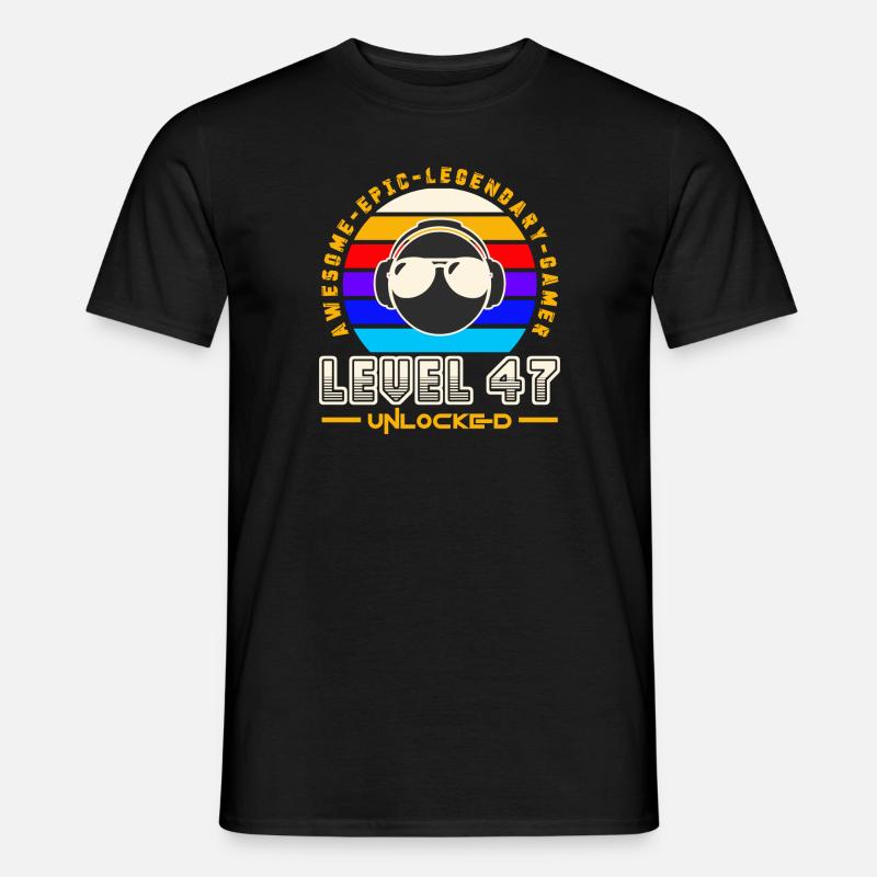 Stufe 47 - Männer T-Shirt - Schwarz