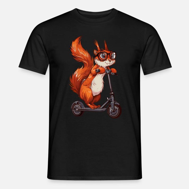 Eichhörnchen Roller - Männer T-Shirt - Schwarz