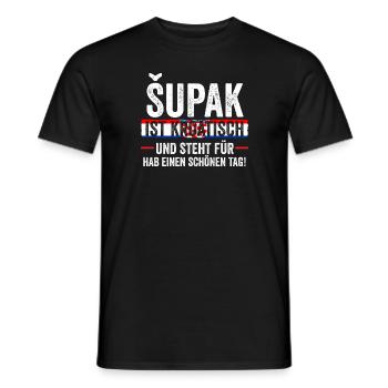 Croat Croatian Croatia - Men's T-Shirt - black - Front - AI Model Male 178 light (178cm)