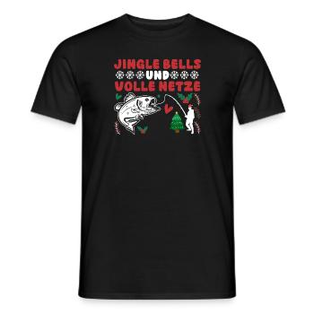 Weihnachtsmann Angeln Weihnachtsfest Weihnachten - Männer T-Shirt - Schwarz - Vorne - AI Model Male 178 light (178cm)