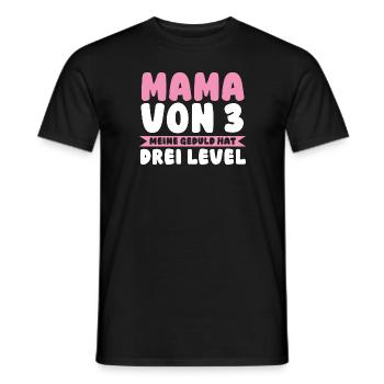 Mama Von 3 Kindern - Männer T-Shirt - Schwarz - Vorne - AI Model Male 178 light (178cm)