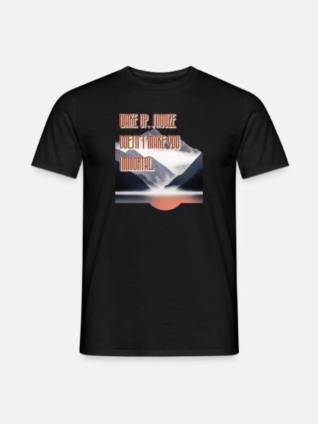 Snooze and the snooze button and wake - Men's T-Shirt - black