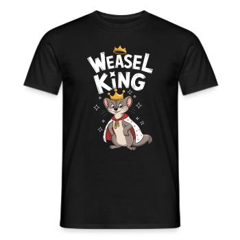 Wiesel - Männer T-Shirt - Schwarz - Vorne - AI Model Male 178 light (178cm)