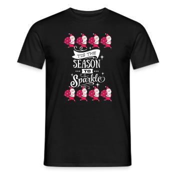 Noël cadeau mousseux saison mousseuse - T-shirt homme - noir - Devant - AI Model Male 178 light (178cm)