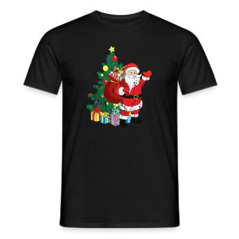 Retro Vintage Grunge Style Weihnachten - Männer T-Shirt - Schwarz - Vorne - AI Model Male 178 light (178cm)