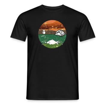 Carp batch vintage - Men's T-Shirt - black - Front - AI Model Male 178 light (178cm)