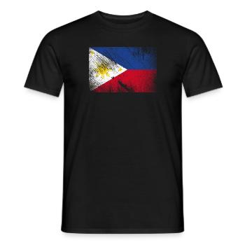 Drapeau des Philippines - grunge vintage - T-shirt homme - noir - Devant - AI Model Male 178 light (178cm)