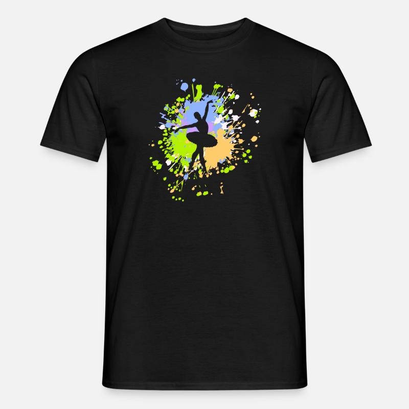 Dance Ballet Color Splash - Männer T-Shirt - Schwarz