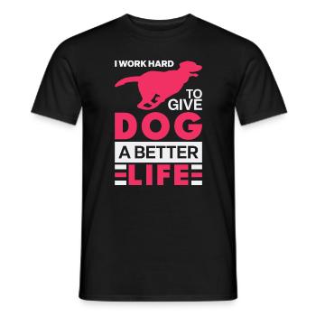 Dog lover saying - Men's T-Shirt - black - Front - AI Model Male 178 light (178cm)
