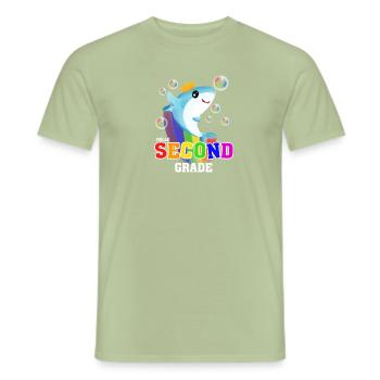 Hello Second Grade - Men's T-Shirt - sage - Front - AI Model Male 178 light (178cm)