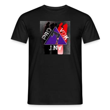 PROVOKANT - sexy Tänzerin auf Modern Art - Männer T-Shirt - Schwarz - Vorne - AI Model Male 178 light (178cm)