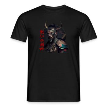 Néo Samourai - T-shirt homme - noir - Devant - AI Model Male 178 light (178cm)