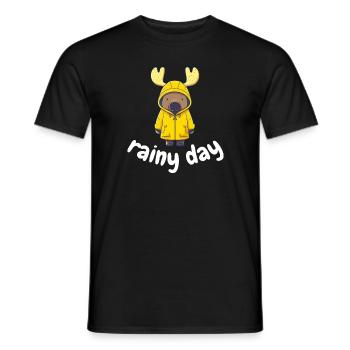 T-shirt pour enfants mignon Moose Cartoon Style - T-shirt homme - noir - Devant - AI Model Male 178 light (178cm)