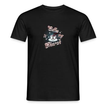 Coffee is my church - Men's T-Shirt - black - Front - AI Model Male 178 light (178cm)