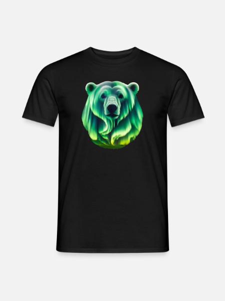 Aurore boréale Alaska Aurores boréales Ours polaire - T-shirt homme - noir