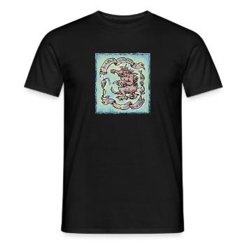 The Devil in the Cartoon Tarot - Men's T-Shirt - black - Front - AI Model Male 178 light (178cm)