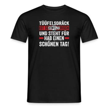 Suisse suisse - T-shirt homme - noir - Devant - AI Model Male 178 light (178cm)