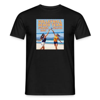 Saison d’été de l’équipe de volleyball de plage 2024 - T-shirt homme - noir - Devant - AI Model Male 178 light (178cm)