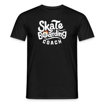 Skateboarding-Skaten-Coach - Männer T-Shirt - Schwarz - Vorne - AI Model Male 178 light (178cm)