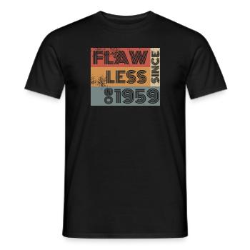 65. Geburtstag Flawless since 08/1959 - Männer T-Shirt - Schwarz - Vorne - AI Model Male 178 light (178cm)