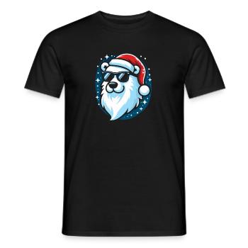 Christmas Cool Polar Bear Head - Men's T-Shirt - black - Front - AI Model Male 178 light (178cm)