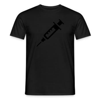 Spritze - Männer T-Shirt - Schwarz - Vorne - AI Model Male 178 light (178cm)