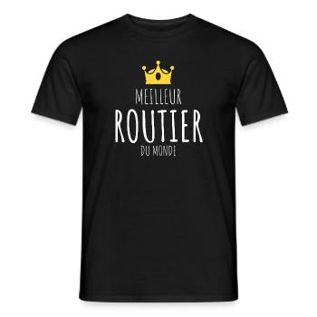 Meilleur routier du monde - T-shirt homme - noir - Devant - AI Model Male 178 light (178cm)