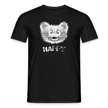 Happy Bear - Baby Bear Cute - Men's T-Shirt - black - Front - AI Model Male 178 light (178cm)