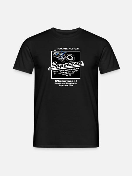 Moto Cross - Motocross - Supercross - Männer T-Shirt - Schwarz