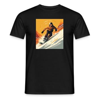 Art du t-shirt : les snowboarders en action - T-shirt homme - noir - Devant - AI Model Male 178 light (178cm)