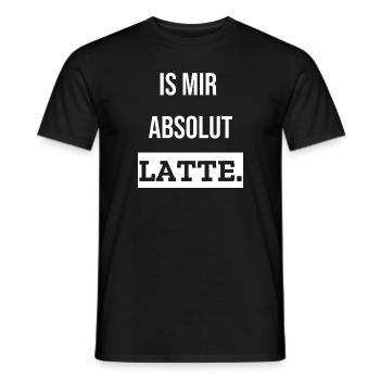 Is mir absolut Latte - Männer T-Shirt - Schwarz - Vorne - AI Model Male 178 light (178cm)