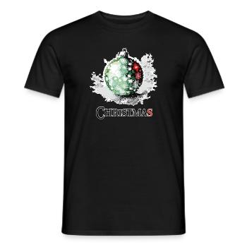 Christmas Kugel - Männer T-Shirt - Schwarz - Vorne - AI Model Male 178 light (178cm)