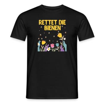 Rettet Die Bienen Imkerei Earth Day Naturschutz - Männer T-Shirt - Schwarz - Vorne - AI Model Male 178 light (178cm)