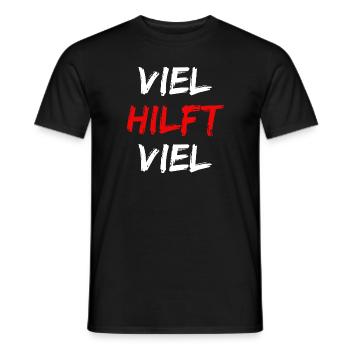 A lot helps a lot - Men's T-Shirt - black - Front - AI Model Male 178 light (178cm)