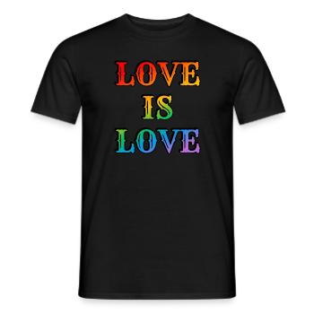 Regenbogen-Liebe ist Liebe - Männer T-Shirt - Schwarz - Vorne - AI Model Male 178 light (178cm)