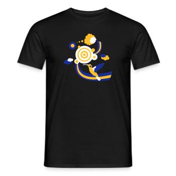 rainbow kolibri fantasy - Men's T-Shirt - black - Front - AI Model Male 178 light (178cm)