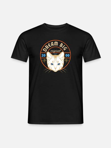 Dream Big Cat - Men's T-Shirt - black