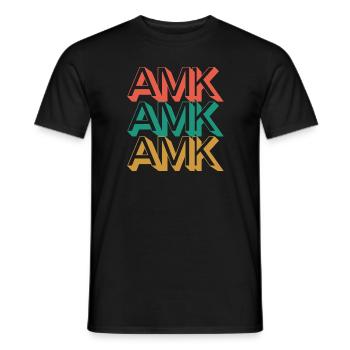 amk shirt - Männer T-Shirt - Schwarz - Vorne - AI Model Male 178 light (178cm)