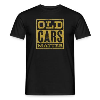 Old Cars Matter American Classic Muscle Car Hot - Men's T-Shirt - black - Front - AI Model Male 178 light (178cm)