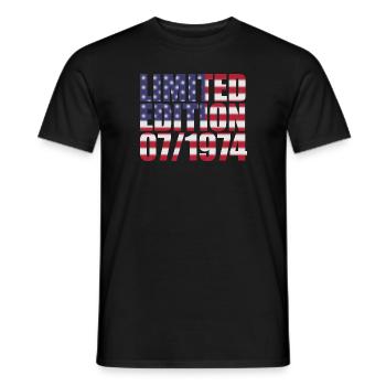 50th Anniversary Limited Edition USA 07/1974 - Men's T-Shirt - black - Front - AI Model Male 178 light (178cm)